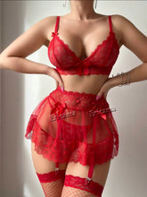 Load image into Gallery viewer, Erotic Bra Set For Wpmen Sexy Lingerie Set Lace Transparent Erotic Underwear Brief Sets Bra Kit Push Up Breves Sets Erotic Bra