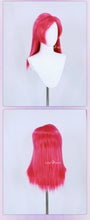 Load image into Gallery viewer, UWOWO Tecnaa Cosplay Wig Fairy Wings Cosplay Wig Long Hair Pink Red Hair Women Hair