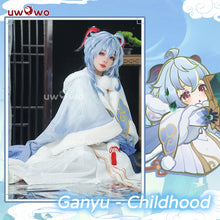 Load image into Gallery viewer, LAST BATCH UWOWO Genshin Impact Ganyu Childhood Ver. Cloak Coat Cosplay Costume