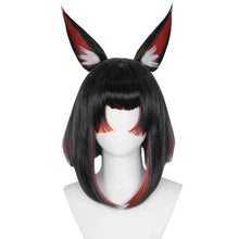 Load image into Gallery viewer, UWOWO Ahri Wig Game League of Legends/LOL: Ahri After Hours Mythic Variant Cosplay Wig With Ears ShortBlack Wig Halloween Wig