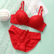 Load image into Gallery viewer, Summer New Sexy Women Bra Set Cute Fashion Wireless Gather Underwear Comfortable Panties Soft Push Up Top Lace Lingerie Set