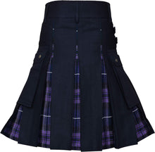 Load image into Gallery viewer, CLOUD KILT " Kilt for Men, Utility Kilt, 100% Cotton Jeans Hybrid Kilt, Modern Box Pleated Tartan Traditional Men's Kilt