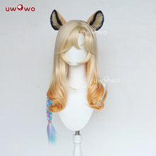 Load image into Gallery viewer, UWOWO Xilonen Wig Game Genshin Impact Xilonen Cosplay Wig With Ears Yellow Hair Long Hair Halloween Wig