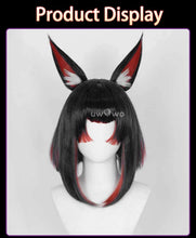 Load image into Gallery viewer, UWOWO Ahri Wig Game League of Legends/LOL: Ahri After Hours Mythic Variant Cosplay Wig With Ears ShortBlack Wig Halloween Wig