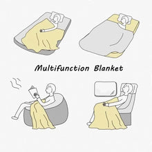 Load image into Gallery viewer, (Memo U Name) Customized Name Personalized Blanket Cartoon Unicorn Print Warm and Comfortable Blanket for Adults and Kids Gifts