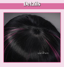 Load image into Gallery viewer, IN STOCK UWOWO Draculauraa Wig Little Devil Cosplay With Cape Wig Black and Pink 75CM Long Hair Heat Resistant Halloween Wig