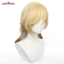 Load image into Gallery viewer, IN STOCK UWOWO Kaveh Cosplay Wig Middle Yellow Hair 50CM Long Heat Resistant For Halloween Cosplay Wear Outfit Wigs