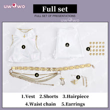 Load image into Gallery viewer, UWOWO Rumi Cosplay Collab Series: Kpop Huntrix Rumi White Holographic Performance Cosplay Costume XS-3XL Halloween Costume