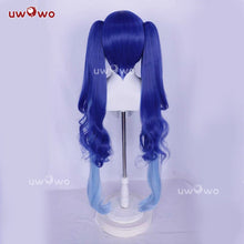 Load image into Gallery viewer, UWOWO IUNO Wig Game Wuthering Waves WuWa IUNO Cosplay Wig Long Hair Blue Hair Halloween Wig