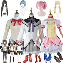 Load image into Gallery viewer, Anime Puella Magi Madoka Magica Akemi Homura Kaname Madoka Cosplay Costume Miki Sayaka Sakura Kyouko Campus Uniform Wig Shoe