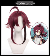 Load image into Gallery viewer, IN STOCK UWOWO Game Genshin Impact Cosplay Wig Shikanoin Heizou Wig 50 CM Short Hair Heat Resistant