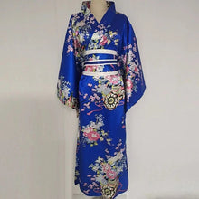 Load image into Gallery viewer, Cosplay Costume Traditional Japanese Kimono Japanese Style Printed Floral Sakura Girl Kimono Dress Elegance Asian