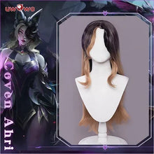 Load image into Gallery viewer, IN STOCK UWOWO League of Legend Cosplay Ahri Costume LOL Coven Ahri Costume with Ears Halloween Costume Ahri Witch Women Dress