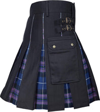 Load image into Gallery viewer, CLOUD KILT " Kilt for Men, Utility Kilt, 100% Cotton Jeans Hybrid Kilt, Modern Box Pleated Tartan Traditional Men's Kilt