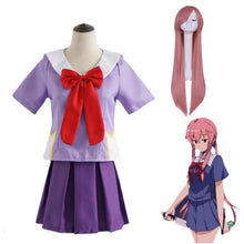 Load image into Gallery viewer, Gasai Yuno Cosplay Anime Future Diary Gasai Yuno Mirai Nikki Cosplay Costume School Uniform Bow Short Skirt Wig Halloween Suits