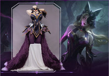 Load image into Gallery viewer, IN STOCK UWOWO League of Legend Cosplay Ahri Costume LOL Coven Ahri Costume with Ears Halloween Costume Ahri Witch Women Dress