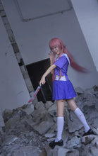Load image into Gallery viewer, Gasai Yuno Cosplay Anime Future Diary Gasai Yuno Mirai Nikki Cosplay Costume School Uniform Bow Short Skirt Wig Halloween Suits