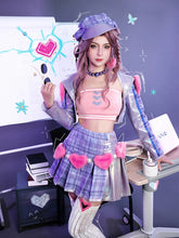 Load image into Gallery viewer, ROLECOS LOL Heartache & Heartthrob Caitlyn Cosplay Costume LOL Valentine's Day New Skin Women Cosplay Costume Halloween Full Set