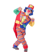 Load image into Gallery viewer, 39BD Child Clown Cosplay Costume Including Coat Shirt Pants Clown Hat Clown Necktie