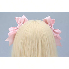 Load image into Gallery viewer, Kawaii Handmade Bow Hair Clips Anime Lolita Hairpins Cosplay Headwear JK Uniform Hair Accessory Xmas Gifts