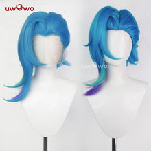Load image into Gallery viewer, UWOWO Jinx Wig Game LOL: Arcane2 Fractured Jinx Cosplay Costume Wig Long Lace Wig Blue Hair Heat Resistant