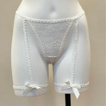 Load image into Gallery viewer, Sexy Underwear Strapless Bra & Brief Lingerie Three-piece Set Women's Pajamas Silk Lace Ruffles with Chest Pad Floral Printing