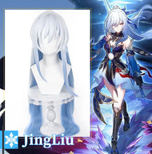 Load image into Gallery viewer, UWOWO Honkai Star Rail Jing Liu Cosplay Wig Belobog Wildfire Butterfly HSR Cosplay JingLiu Long Hair Halloween Wig