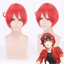 Load image into Gallery viewer, Synthetic Cosplay Wig Inspired By Cells At Work Platelet-White Cell-Red Cell-T Cell-Macrophage Costume Anime Party Hair