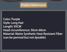 Load image into Gallery viewer, UWOWO Cantarella Wig Game Wuthering Waves WuWa Cantarella Jellyfish Cosplay Wig Long Hair Purple Hair