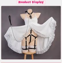 Load image into Gallery viewer, IN STOCK UWOWO Anime Mikku Cosplay Costume White Dress Full Set Mikku Chan Halloween Costumes White Dress Outfit