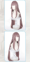 Load image into Gallery viewer, IN STOCK UWOWO Game Honkai: Star Rail Cosplay Herta Cosplay Wig 50CM Long Gray-Pink Long Hair Heat Resistant