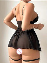 Load image into Gallery viewer, Sexy Lingerie Set Lace Bodysuit Women Transparent Sexy Lingerie See Through Black Tights Fitness Crotchless Erotic Sleepwear