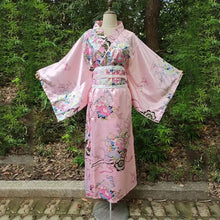 Load image into Gallery viewer, Cosplay Costume Traditional Japanese Kimono Japanese Style Printed Floral Sakura Girl Kimono Dress Elegance Asian