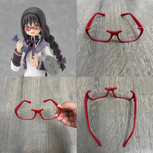 Load image into Gallery viewer, Puella Magi Madoka Magica Akemi Homura Red Cosplay Glasses Prop Accessories