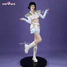 Load image into Gallery viewer, UWOWO Zoey Cosplay Collab Series: Kpop Huntrix Zoey White Holographic Performance Cosplay Costume XS-3XL Halloween Costume