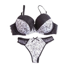 Load image into Gallery viewer, 2026 New Women Sexy Lace Underwear Set Push Up Embroidered Bra And Thong Plus Size 2 Piece Set Color Block Lingerie Suits