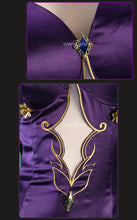 Load image into Gallery viewer, IN STOCK UWOWO C.C. Cosplay Codee Geasss: C.C. CC Purple Cheongsam Cosplay Costume Purple Dress Halloween Costume