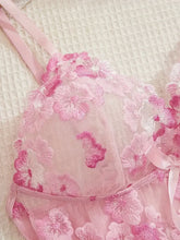 Load image into Gallery viewer, Women's Women Sexy Lingerie Set Erotic Bra Nightdress Sexy Lace Sleepwear Solid Slim Soft Dresses V NeckSleepwear & Dresses