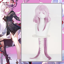 Load image into Gallery viewer, UWOWO Evernight Wig Game Honkai Star Rail Evernight Cosplay Wig March 7th Wig Long Hair White and Blue Hair Halloween Wig