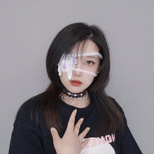 Load image into Gallery viewer, Women Lolita Gothic Eye Mask Heart Bow Lace Accessories Cosplay Anime Cross One-eye Eyewear Girls Clothing Props Friends Gifts