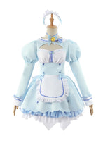 Load image into Gallery viewer, Anime Nekopara Vanilla Cosplay Wig Costume Maid Lolita Dress Blue Halloween Party Show Role Play Outfits For Gir Christmas Party