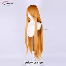 Load image into Gallery viewer, 73 Colors 100cm Long Straight Cosplay Wig Anime Compatible Universal Omopinenet Heat Resistant Synthetic Hair Wigs + Wig Cap