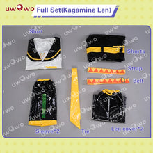 Load image into Gallery viewer, IN STOCK UWOWO Collab Series: Kagaminee Rin/Len Cosplay with Ears Cosplay Top Shorts Costumes Cosplay Outfit