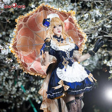 Load image into Gallery viewer, LAST BATCH UWOWO Exclusive Navia Cosplay Genshin Impact Fanart Navia Maid Cosplay Costume with Bow Maid Dress Halloween Costumes