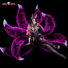 Load image into Gallery viewer, IN STOCK UWOWO League of Legend Cosplay Ahri Costume LOL Coven Ahri Costume with Ears Halloween Costume Ahri Witch Women Dress