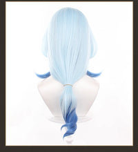 Load image into Gallery viewer, UWOWO Shorekeeper Wig Game Wuthering Waves WuWa Shorekeeper WuWa Cosplay Wig Long Hair Blue Hair Halloween Wig