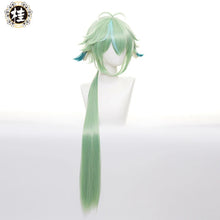 Load image into Gallery viewer, UWOWO Game Genshin Impact Cosplay Sucrose Cosplay Wig for Halloween Suit 85cm Green Highlights Gradient Long Hair Heat Resistant