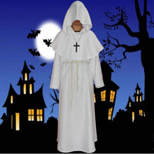 Load image into Gallery viewer, Halloween cosplay costumes ancient costumes medieval monk costumes monk robes wizard costumes priest costumes mask costume