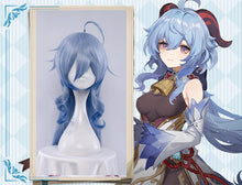 Load image into Gallery viewer, PRE-SALE UWOWO Game Genshin Impact Ganyu Cosplay Wig 80cm Long Blue Gradient Gan Yu Cosplay Hair Wigs Gan Yu Cosplay Hair