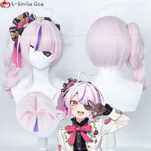 Load image into Gallery viewer, VTuber NIJISANJI lLUNA Maria Marionette Cosplay Wig 42cm Short Pink Ponytail Heat Resistant Synthetic Hair Party Wigs + Wig Cap